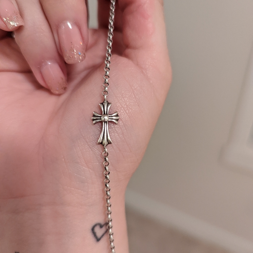 Chrome hearts cross bracelet baby fat 7 inches
